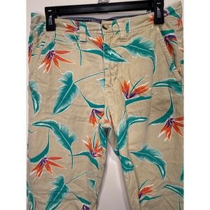 CP0 Provisions Men's Straight Fit Tropical Bird of Paradise Chino Pants 30x31